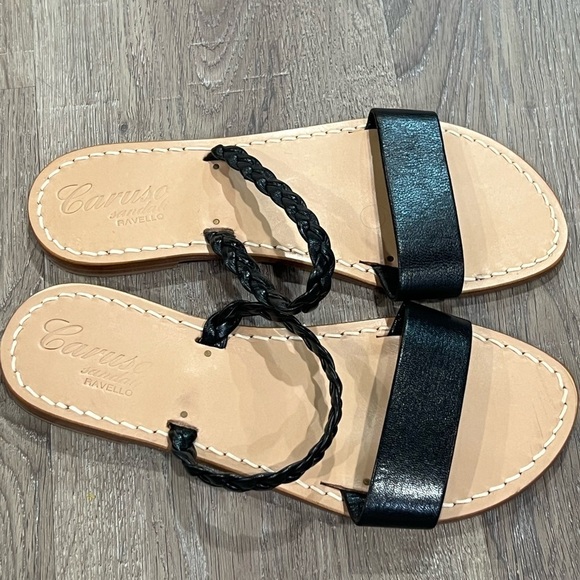 Brand New Size EU 37 US 6.5 Caruso Sandali Arabella Made in Italy Black Sandals - Picture 6 of 11
